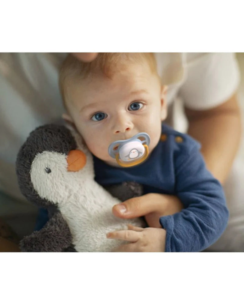 AVENT Lot de 2 Sucettes Ultra Air 0-6M - PENGOUIN & ELEPHANT