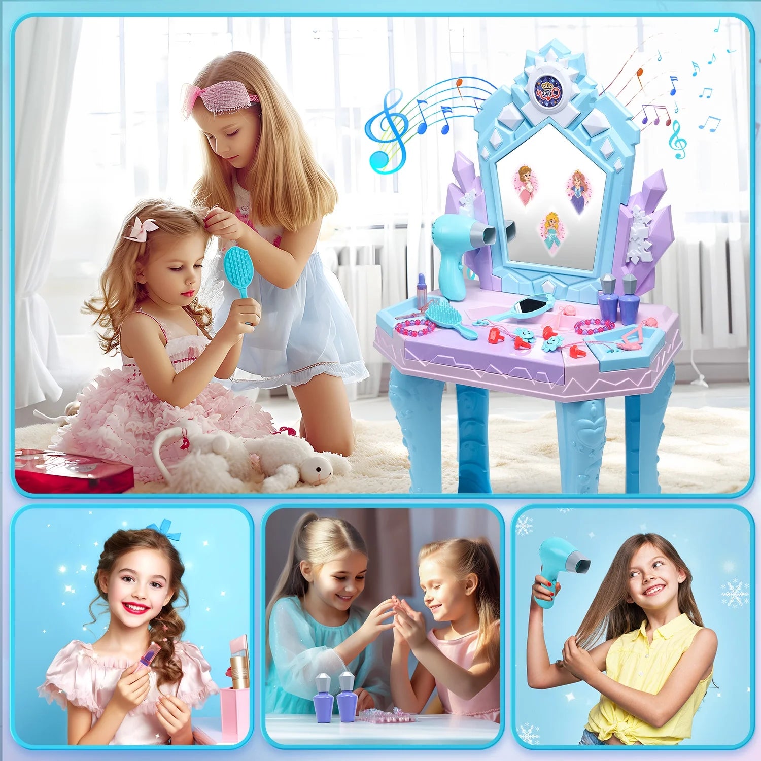 Table de maquillage magique pour enfants