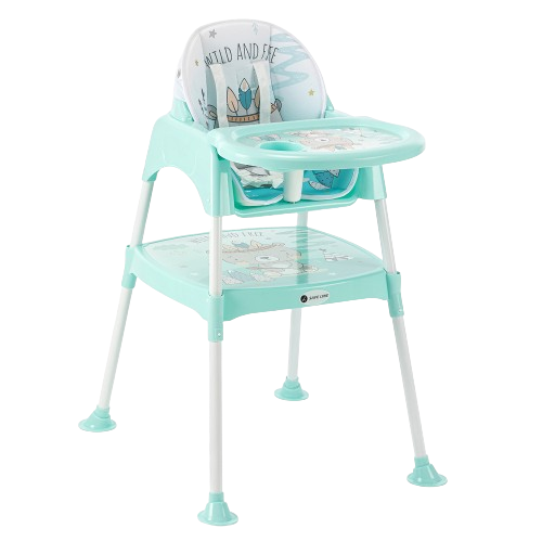 Chaise haute rembourrée table de travail 3 en 1