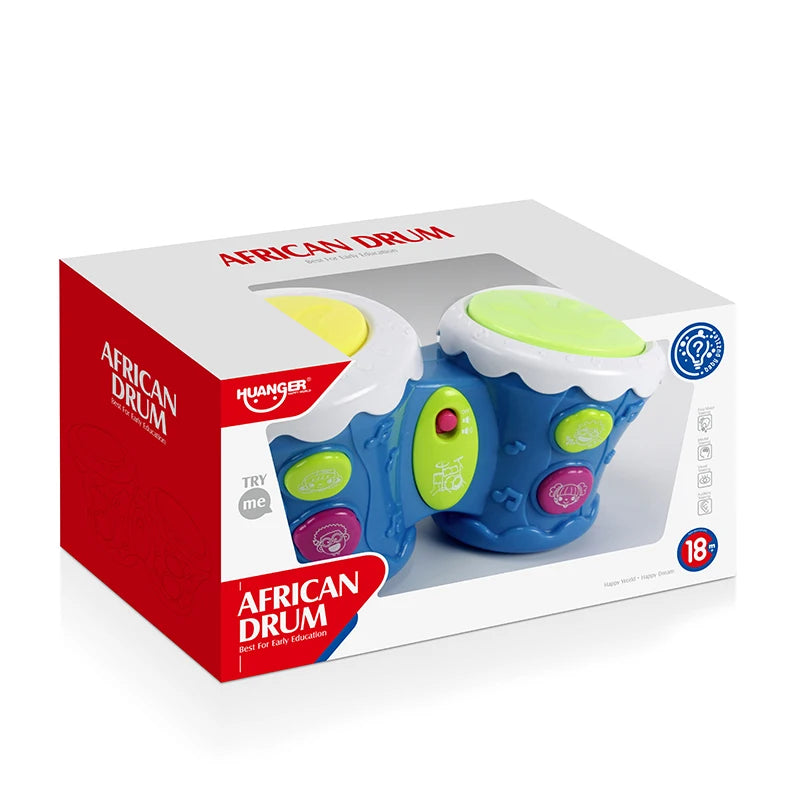 Tambour musical éducatif BLEU - HUANGER