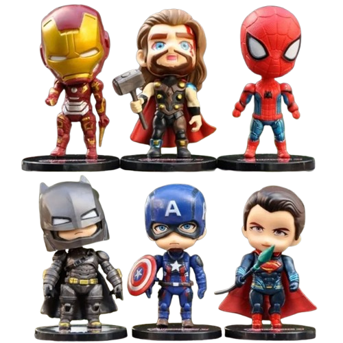 Lot de 6 figurines de super-héros Marvel