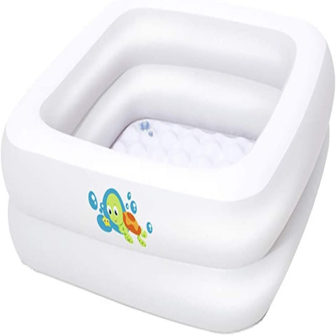 Baignoire gonflable pour bébé + 30 balles colorées + Pompe