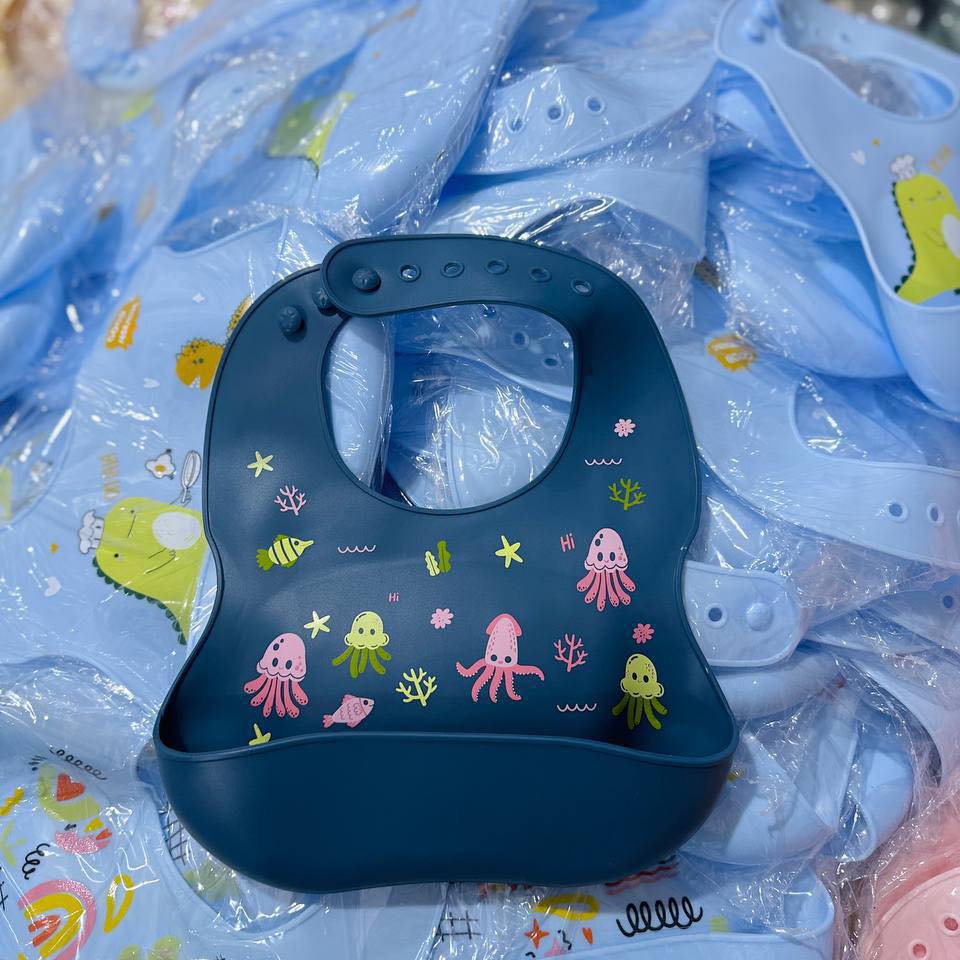 Bavoir en silicone - MONDE SOUS MARIN