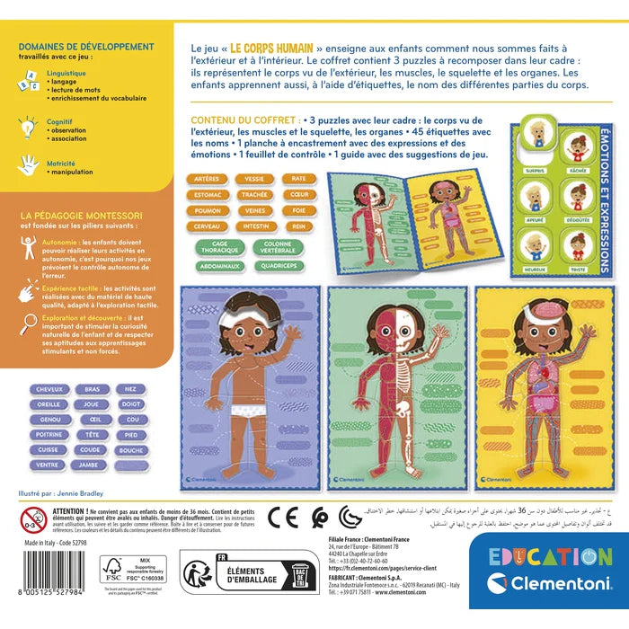 Le corps humain - Montessori - CLEMENTONI