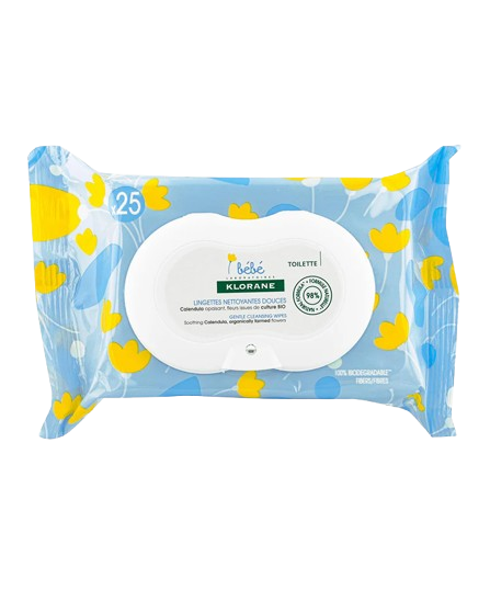 Klorane lingettes nettoyantes au calendula - 25 unités