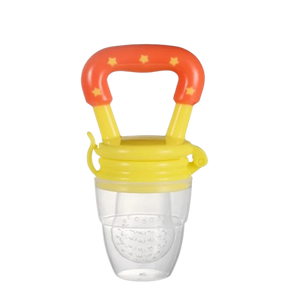 Sucette grignoteuse fruits et légumes coloris Jaune – filet en silicone