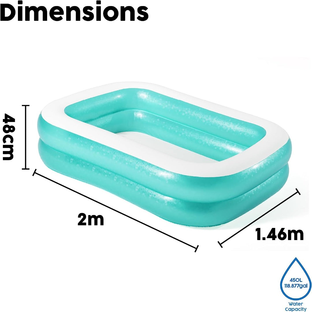 Piscine gonflable familiale translucide