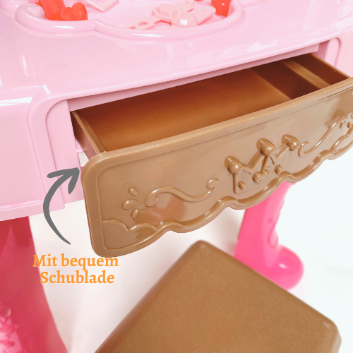 Coiffeuse princesse avec tabouret