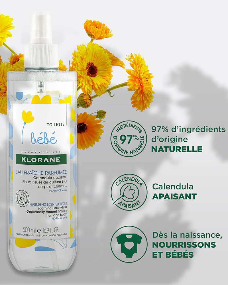 Klorane eau fraîche parfumée au Calendula apaisant - 500 ml