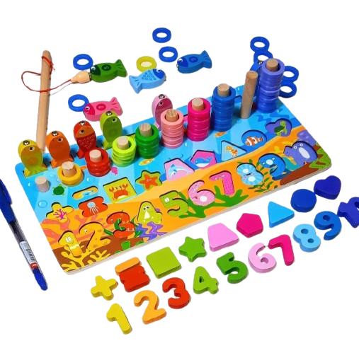 Planche éducative Montessori 6 en 1