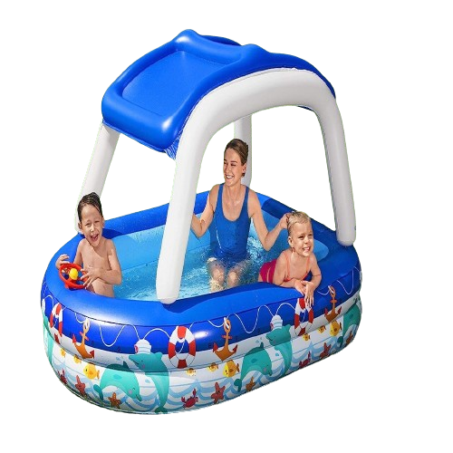 Piscine gonflable avec Auvent - Bateau