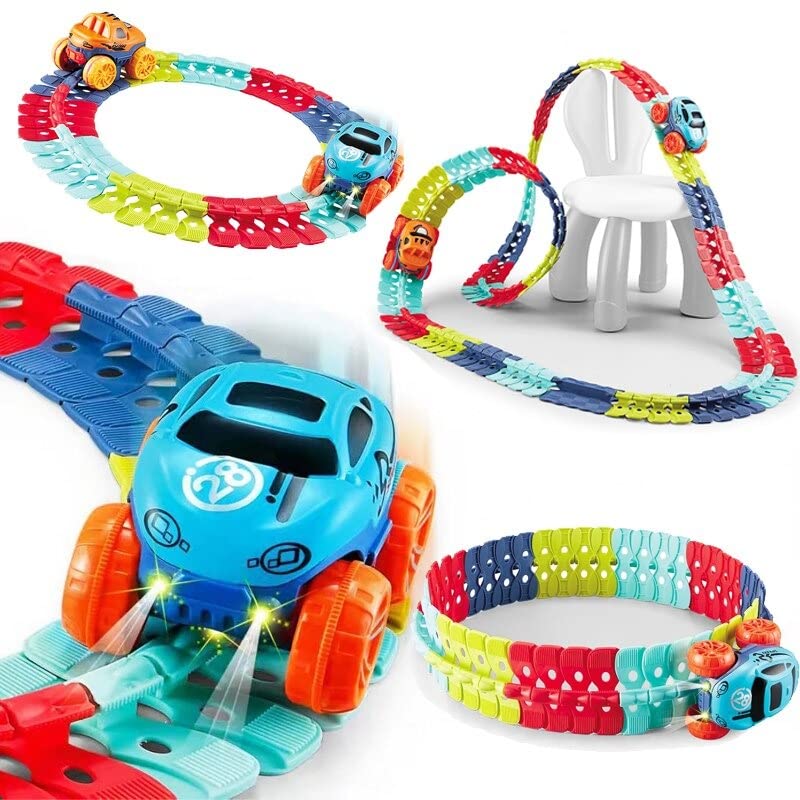Circuit de Course Lumineux pour Enfants - 138 Pièces