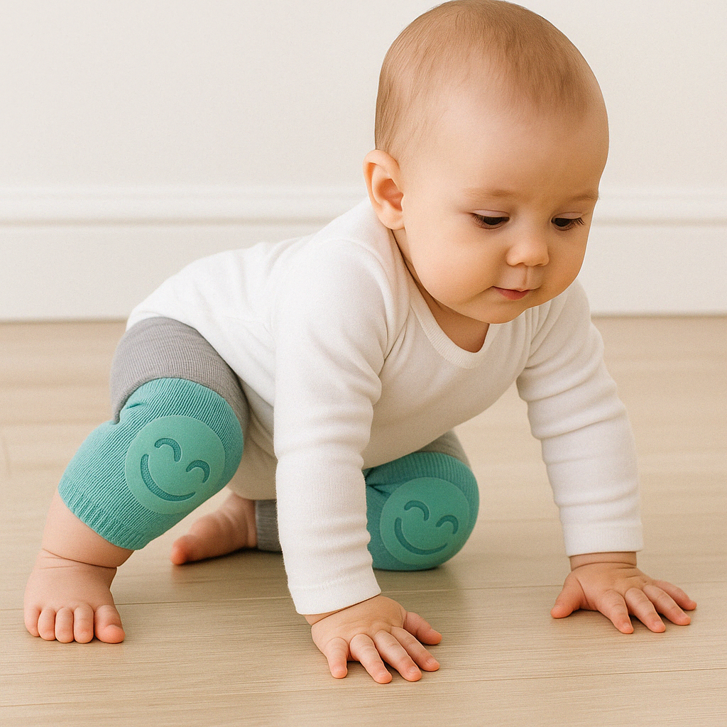 Chaussettes de protection des genoux Leggings avec visage souriant