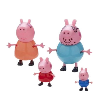 Coffret 4 Figurines Peppa Pig famille