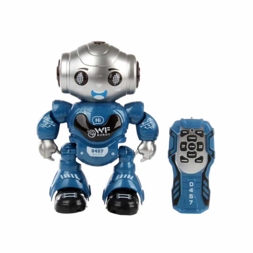 Robot intelligent avec télécommande et lumières LED - ARGENTE