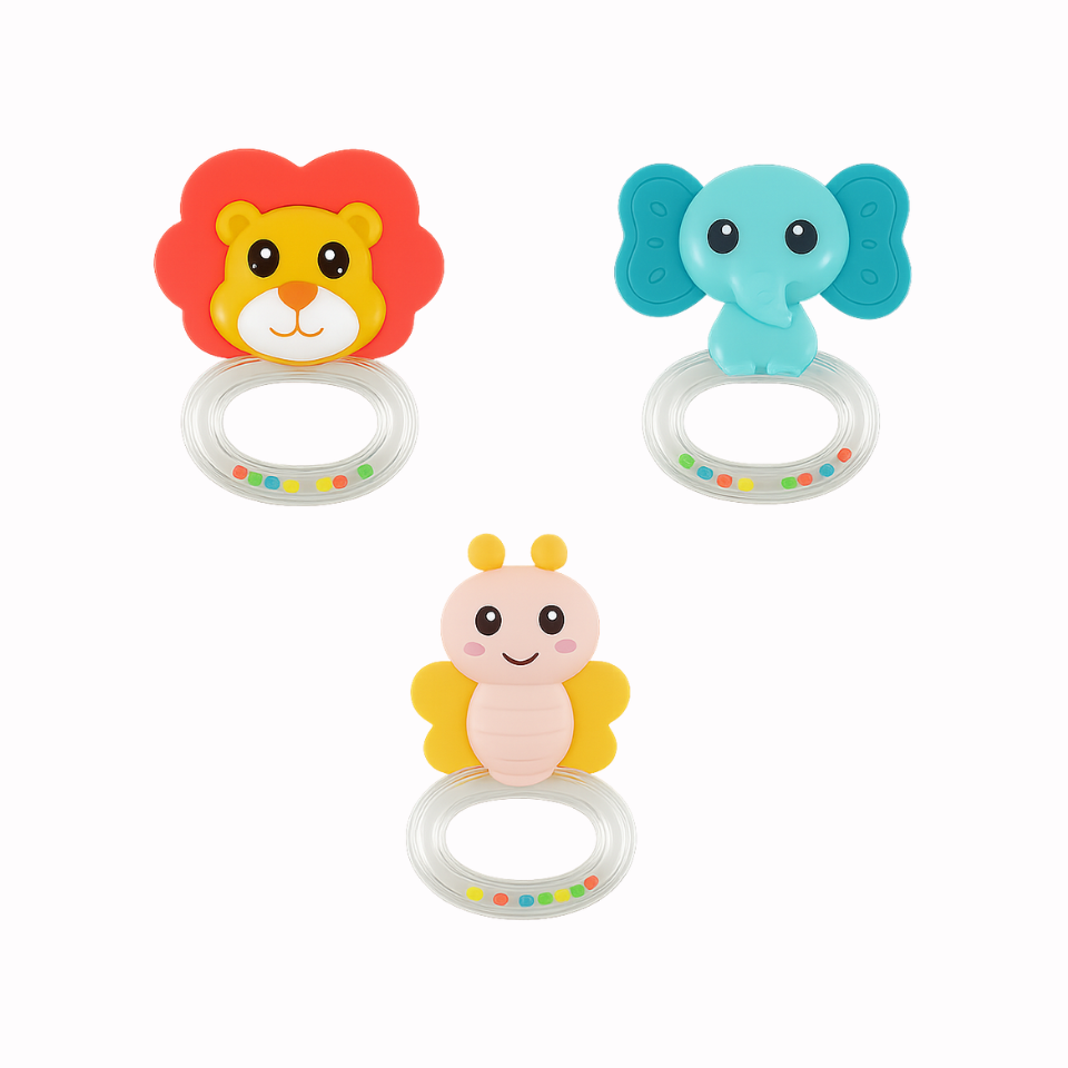 Lot de 3 hochets de dentition - HUANGER