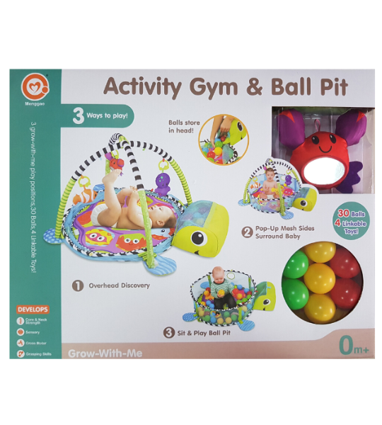 Tapis d'éveil + 30 balles colorées - Tortue