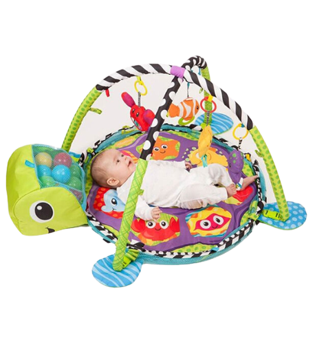 Tapis d'éveil + 30 balles colorées - Tortue