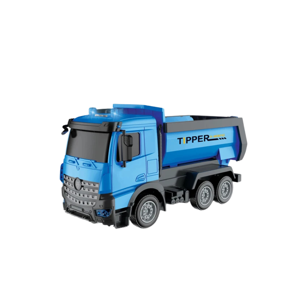 Camion-benne avec lumière et son - BLEU