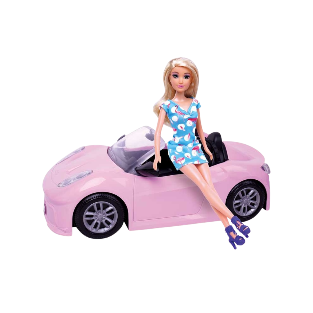 Poupée Anlily Et Sa Voiture Rose