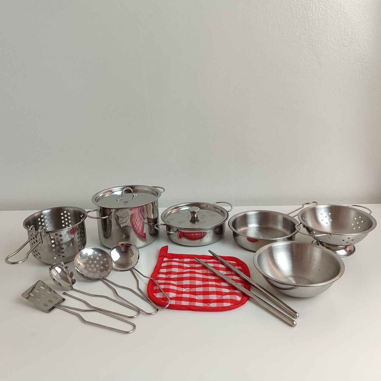 Batterie de cuisine en acier inoxydable 15 pcs