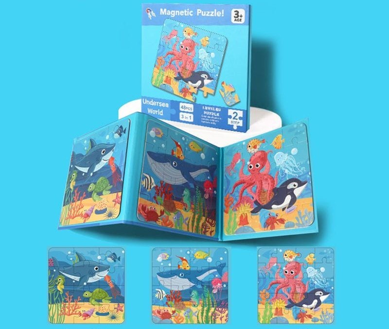 Livre de Puzzle magnétique 3 en 1