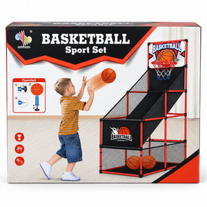 Boîte du Basketball Sport Set OUTENG, arcade de basket d'intérieur pour enfants
