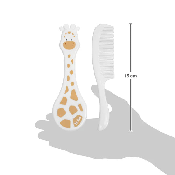 Brosse et peigne Blanc - GIRAFE