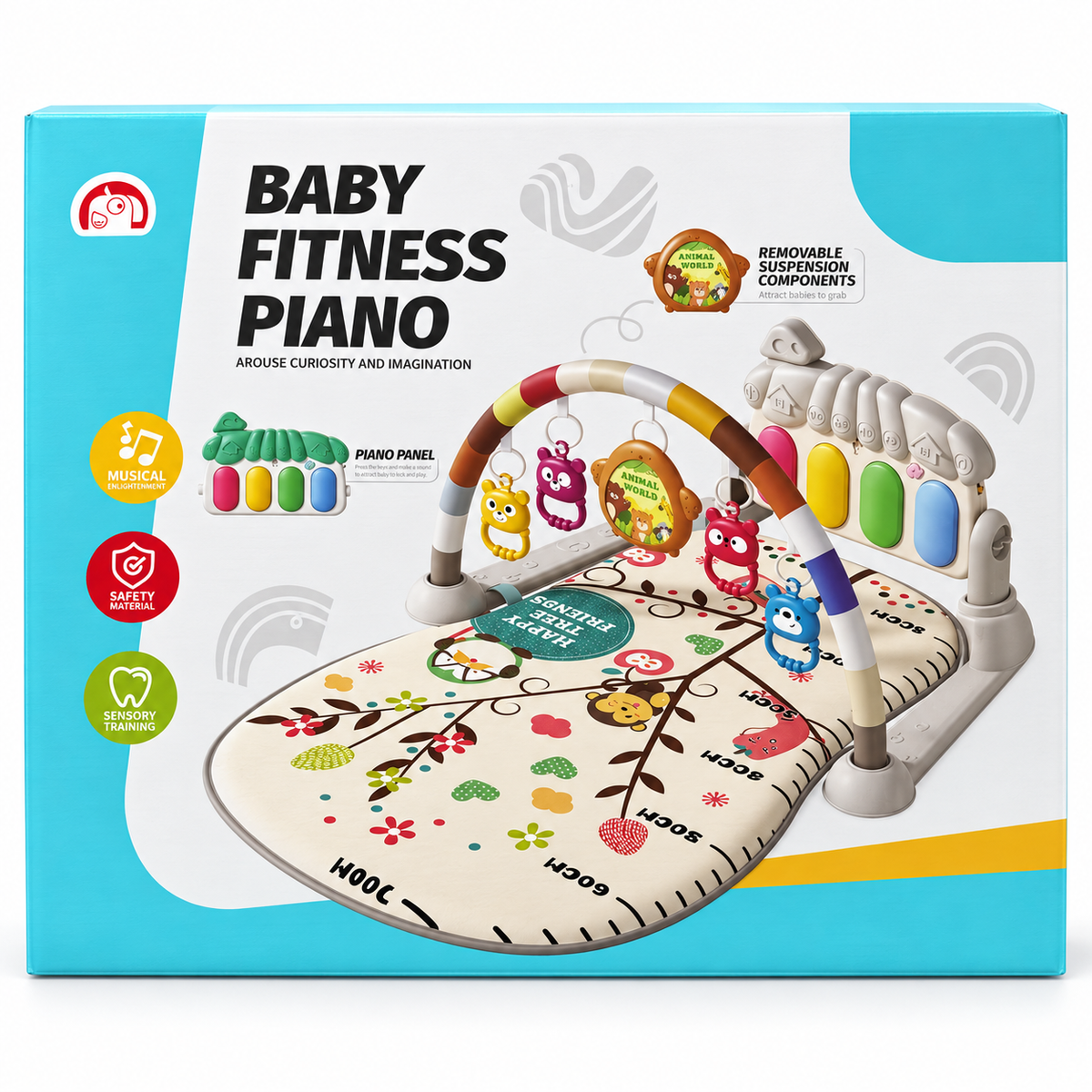 Tapis d'éveil piano musical 4 en 1