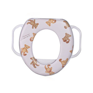 Vue de dessus du réducteur de toilette Babyhug, assise rembourrée