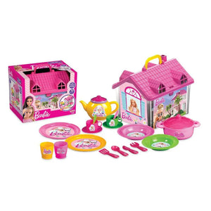 Boîte de la maison dinette Barbie Dede réf. 01816 et accessoires de vaisselle