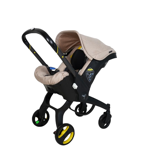 POUSSETTE SIÈGE-AUTO PLIABLE 2EN1 BEIGE – MON BÉBÉ