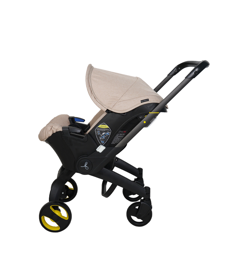 POUSSETTE SIÈGE-AUTO PLIABLE 2EN1 BEIGE – MON BÉBÉ