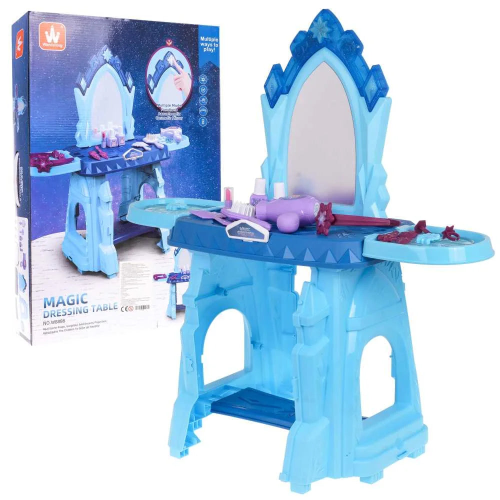 Coiffeuse Frozen bleue - accessoires inclus