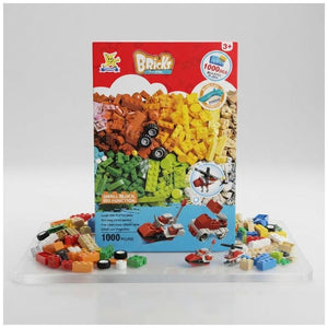 Boîte Bricks 1000 pièces avec poignée et briques colorées en vrac