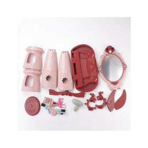 Toutes les pièces et accessoires inclus dans le coffret coiffeuse