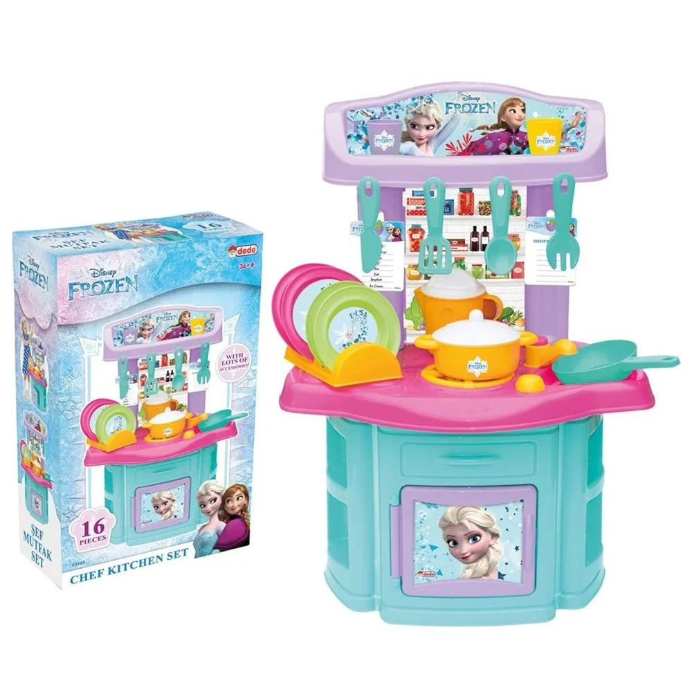 Cuisine enfant La Reine des Neiges Frozen 16 pièces avec sa boîte, dès 3 ans