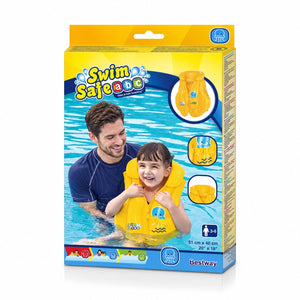 Boîte du gilet de natation Bestway Swim Safe ABC 51 x 46 cm pour enfant de 3 à 6 ans