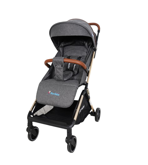 POUSSETTE GOLD EDITION AUTO-PLIANTE GRIS CLAIR – MON BÉBÉ