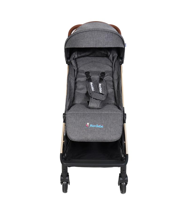 POUSSETTE GOLD EDITION AUTO-PLIANTE GRIS CLAIR – MON BÉBÉ