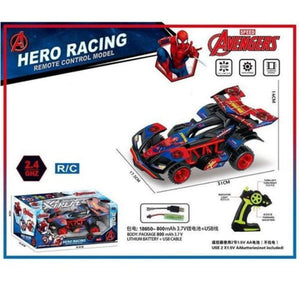 Dimensions de la voiture RC : 31 cm de long, 17,5 cm de large, 14 cm de haut, batterie 800 mAh et télécommande