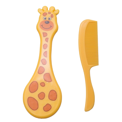 Brosse et peigne Jaune - GIRAFE