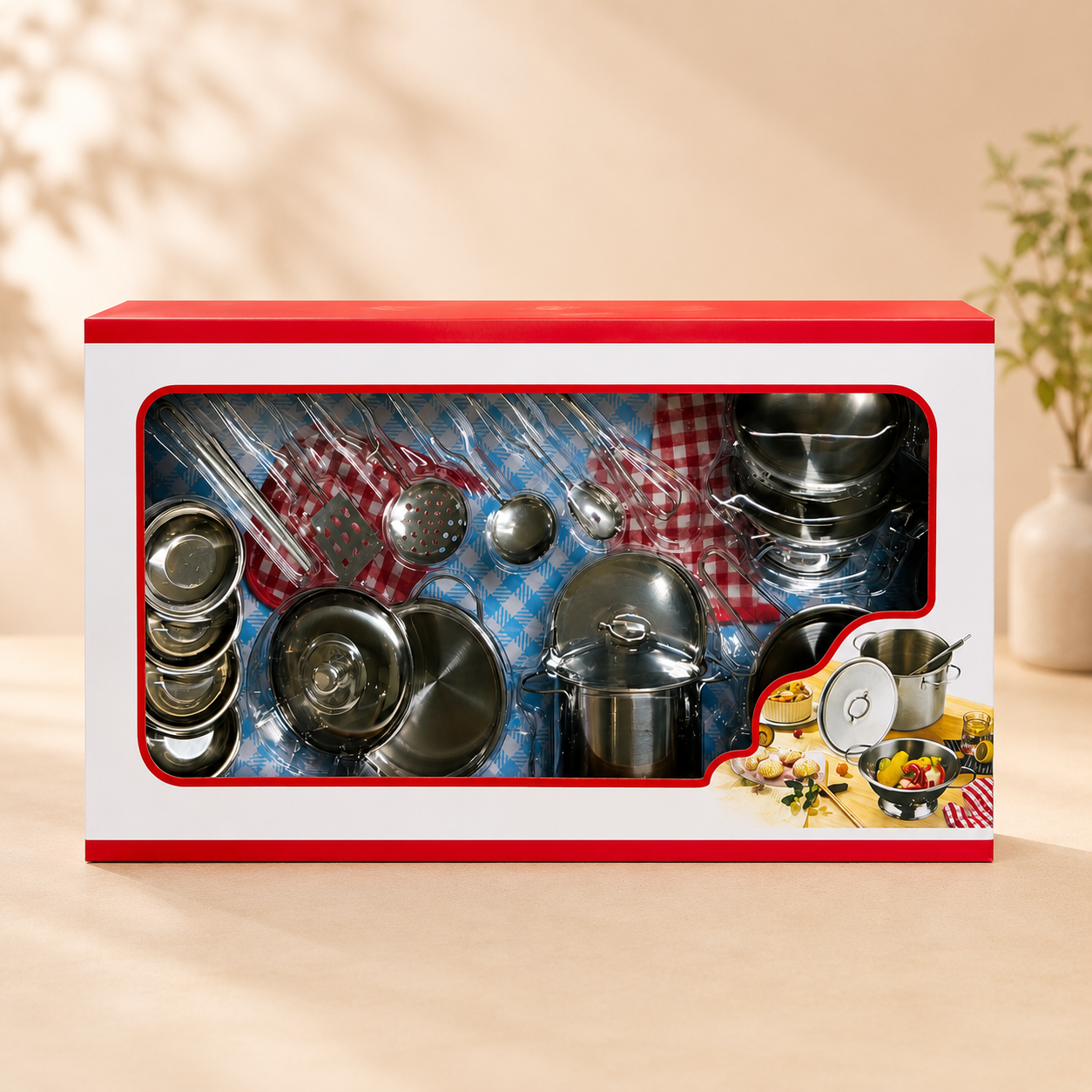 Set de Cuisine en Acier Inoxydable pour Enfants