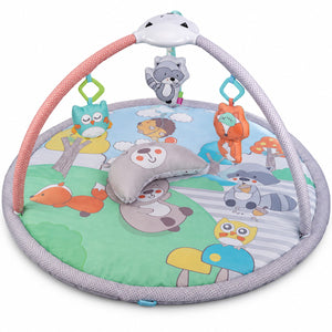 Tapis d'éveil Konig Kids Forêt avec module projecteur ourson, hibou, raton laveur et renard suspendus