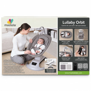 Emballage Mastela Lullaby Orbit : mouvement en 8 à 3 vitesses, pilotage par application, 3 à 15 kg