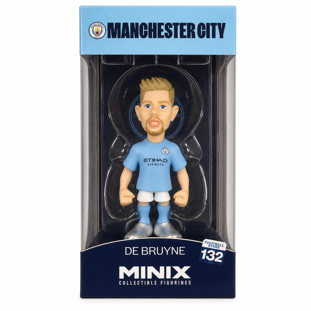 Figurine Minix Kevin De Bruyne Manchester City 12 cm en boîte vitrine, Football Stars 132