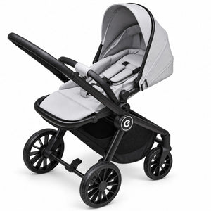 monbébé BST380 gris clair, assise retournée face aux parents