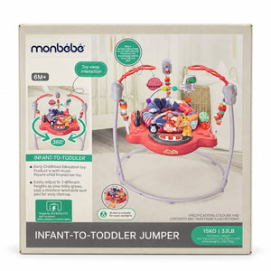 Boîte monbébé Infant-to-Toddler Jumper : 6 mois et plus, siège 360°, 3 hauteurs, poids maximum 15 kg