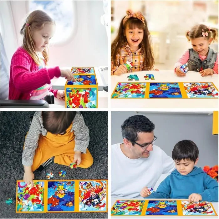 Livre de Puzzle magnétique 3 en 1