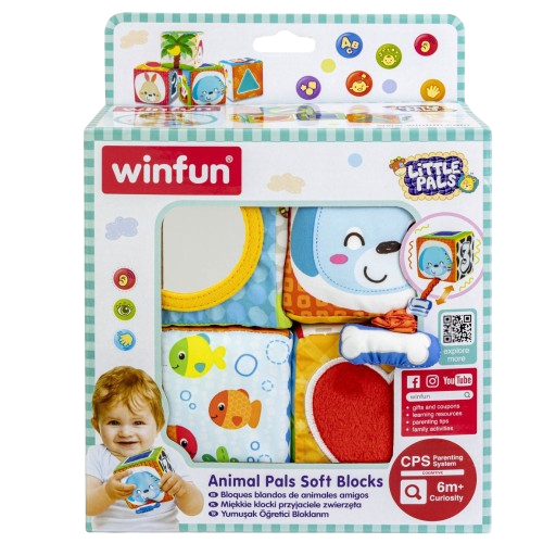 Lot de 4 cubes souples animaux - WINFUN